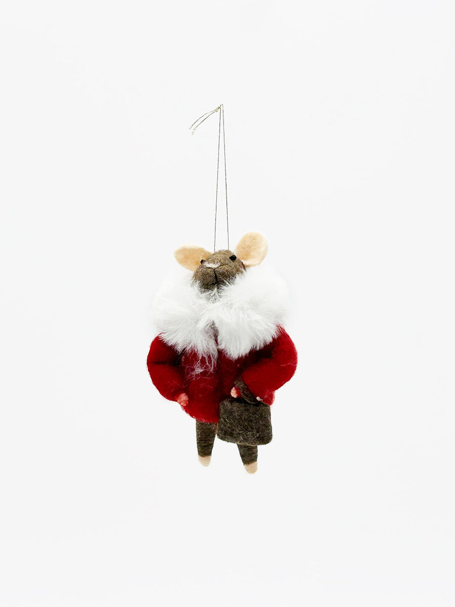 Bougie Mouse Decoration Red