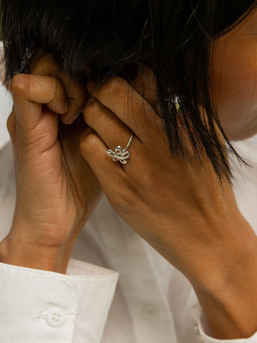 Flower Ring Silver