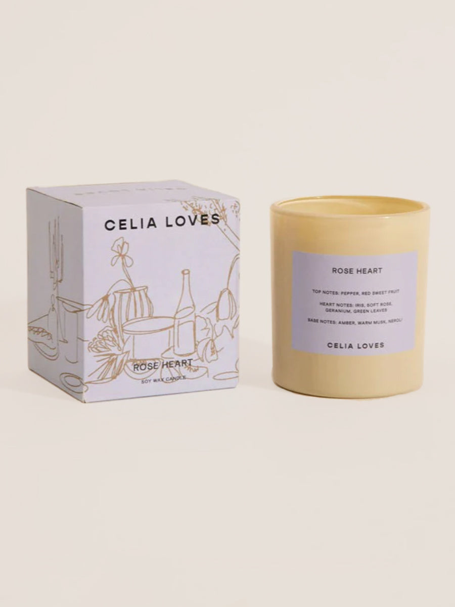Rose Heart Candle 395g