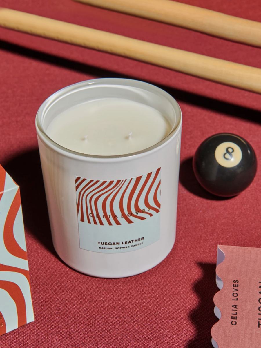 Tuscan Leather Candle 195g