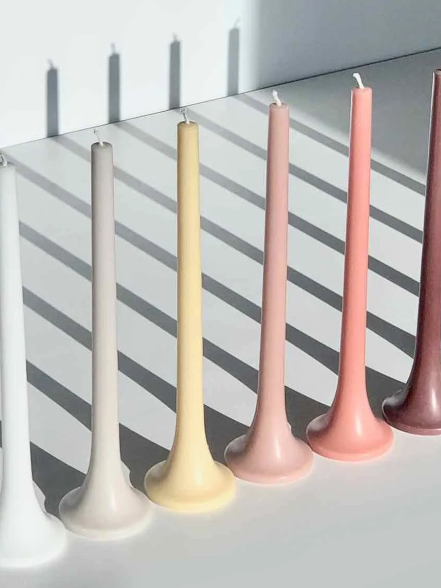 Tusk Candle Set of 2 Clay