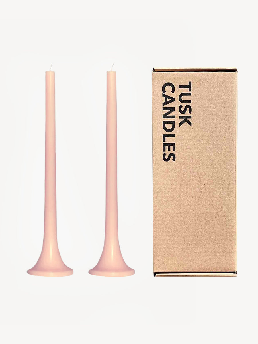 Tusk Candle Set of 2 Clay