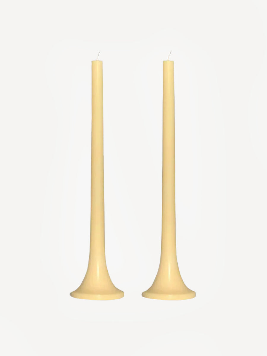 Tusk Candle Set of 2 Pale Yellow