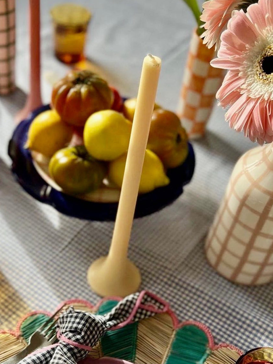 Tusk Candle Set of 2 Pale Yellow