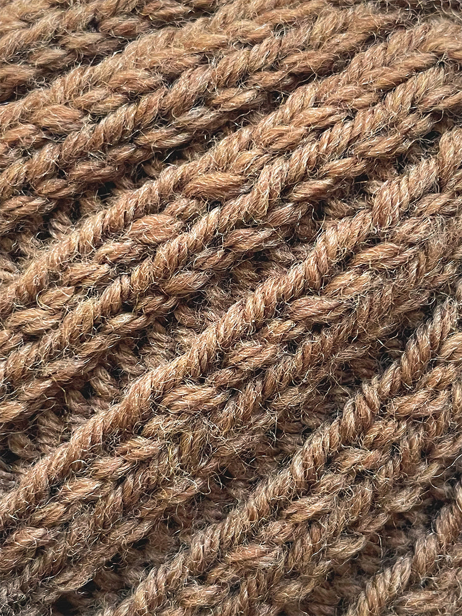 Hand Knitted Baby Beanie Cocoa