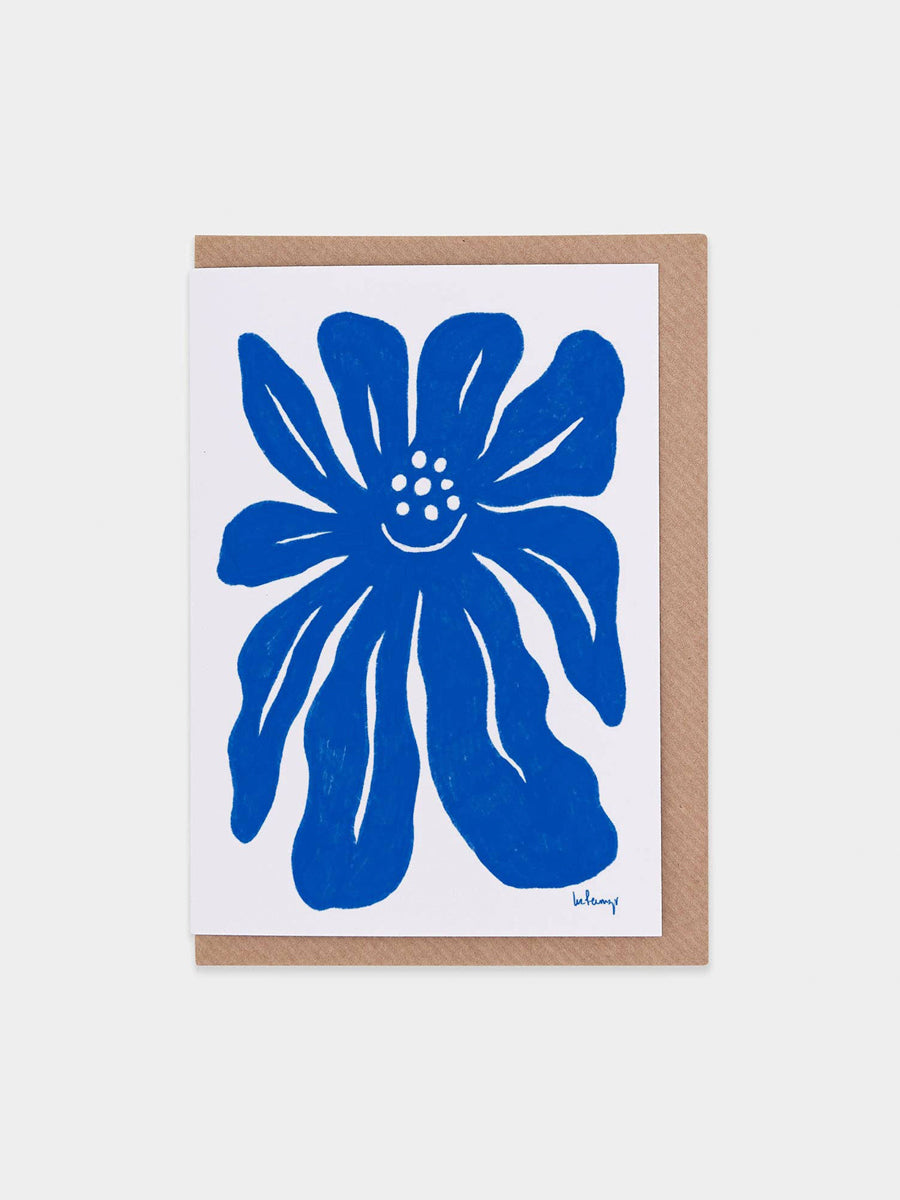 Blue Stop Greeting Card