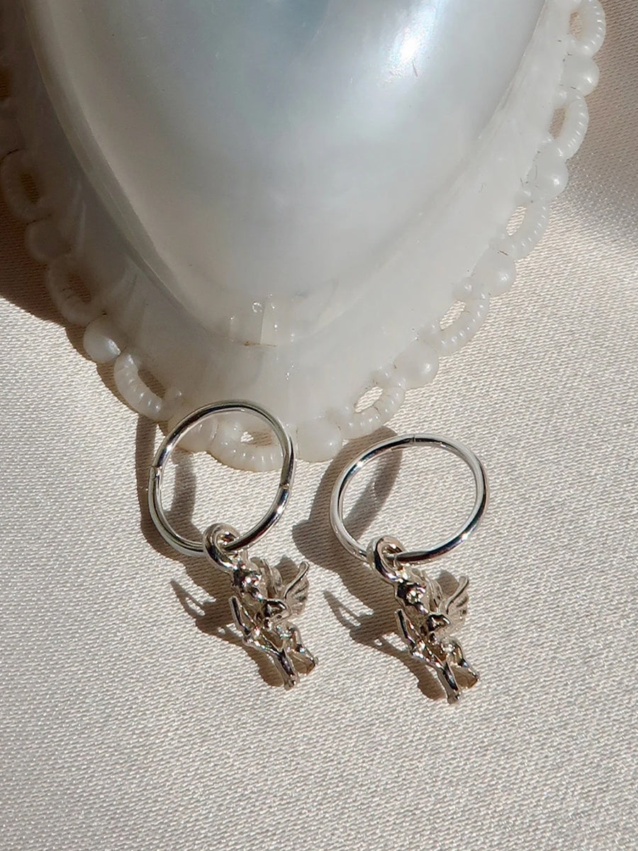 Cupid Earrings Silver