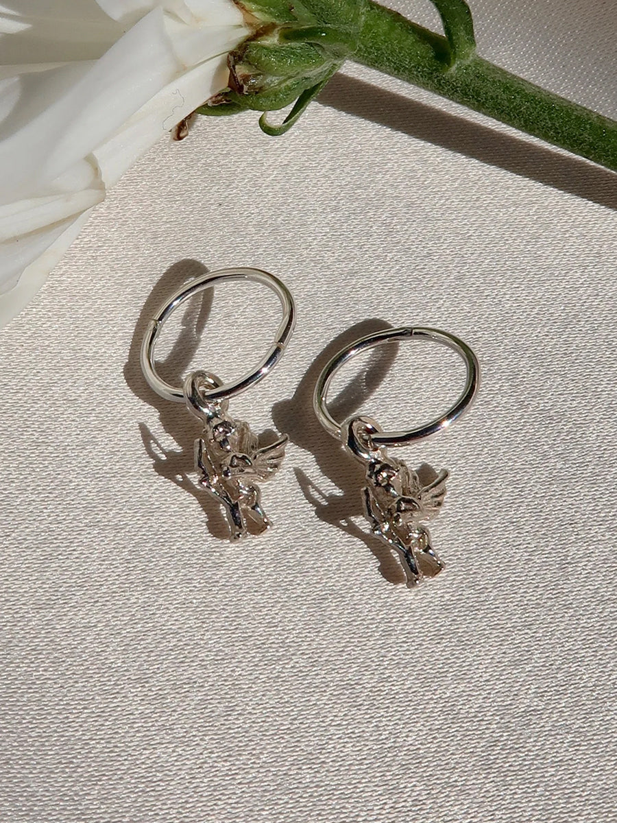 Cupid Earrings Silver