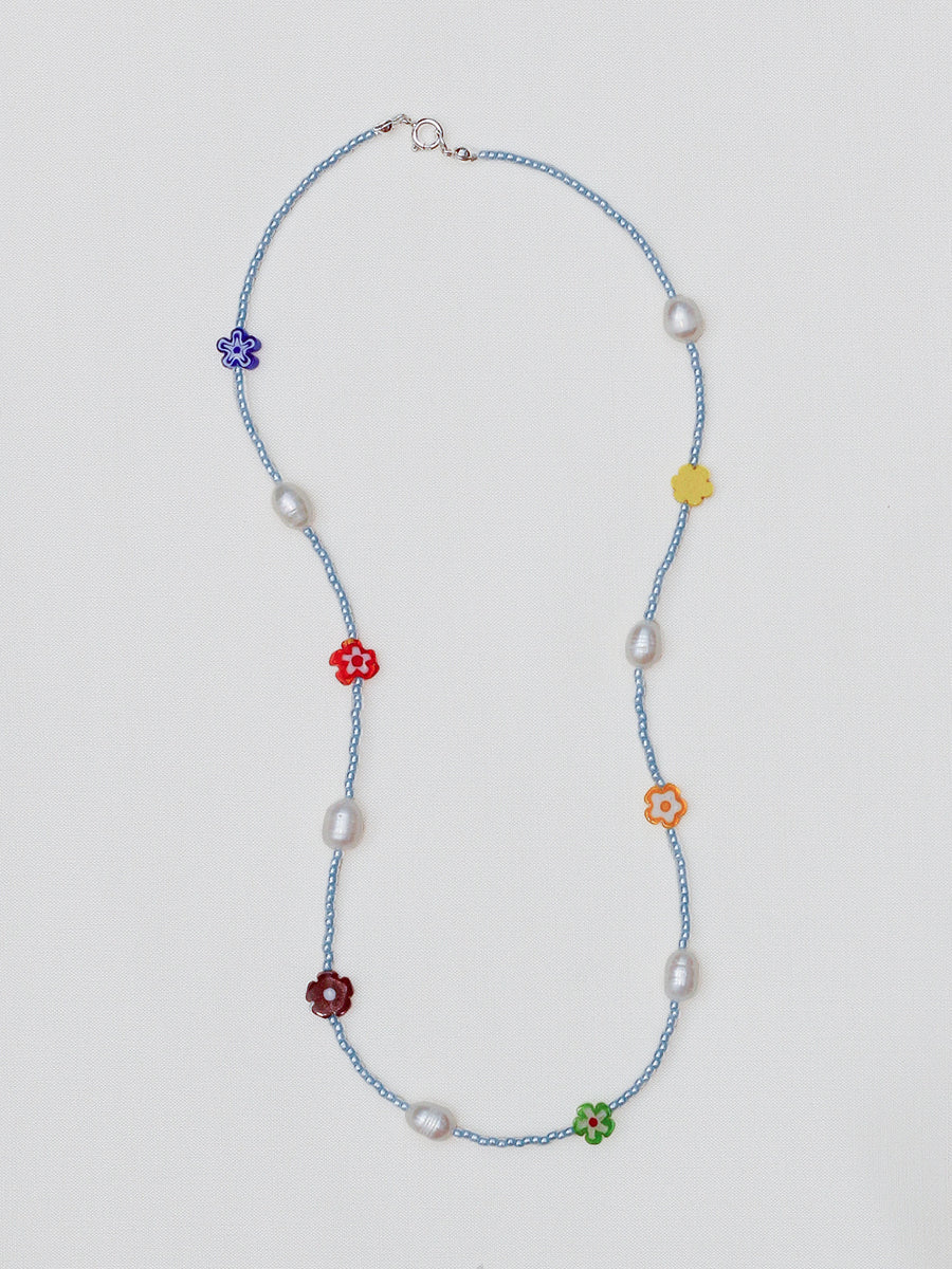 Daisy Necklace Blue