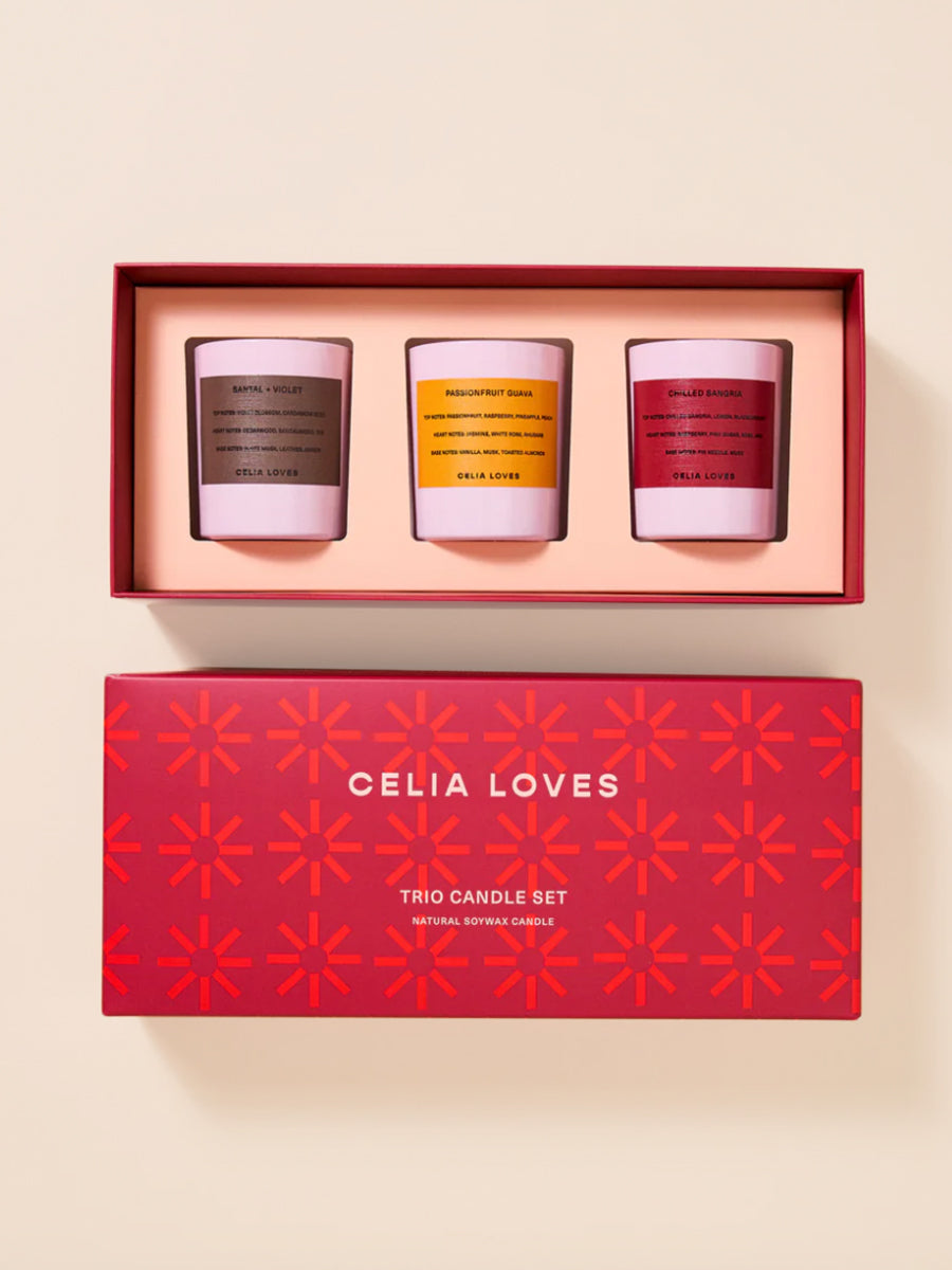 European Holiday Trio Candle Set