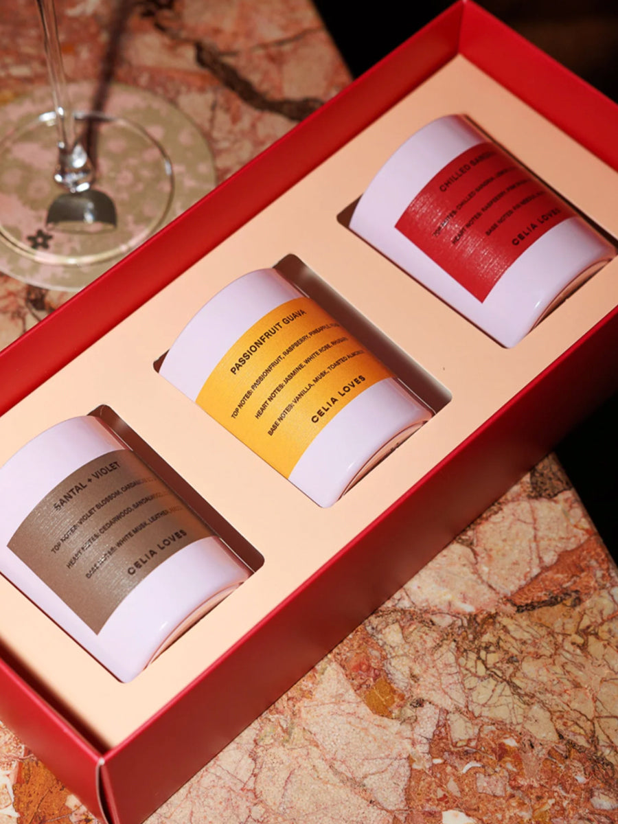 European Holiday Trio Candle Set