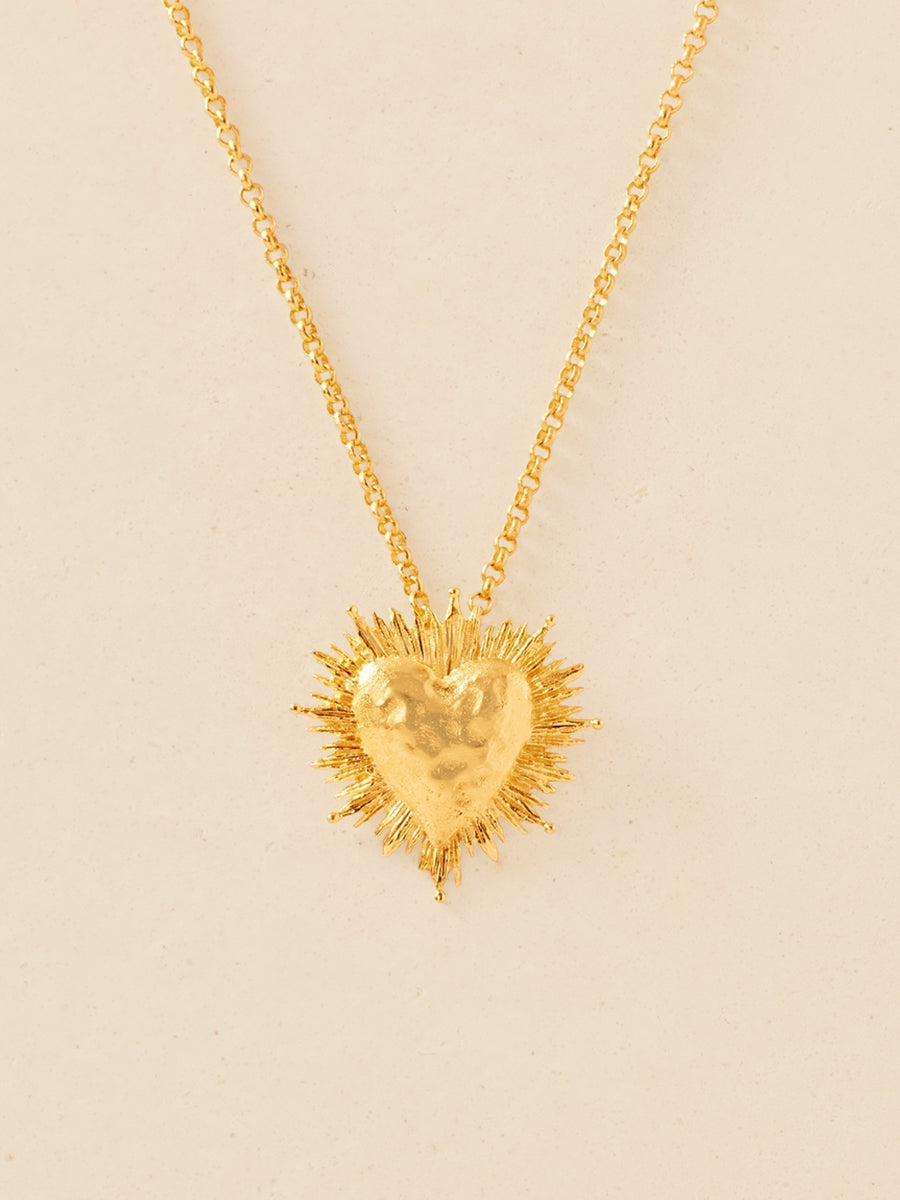 Flaming Heart Necklace