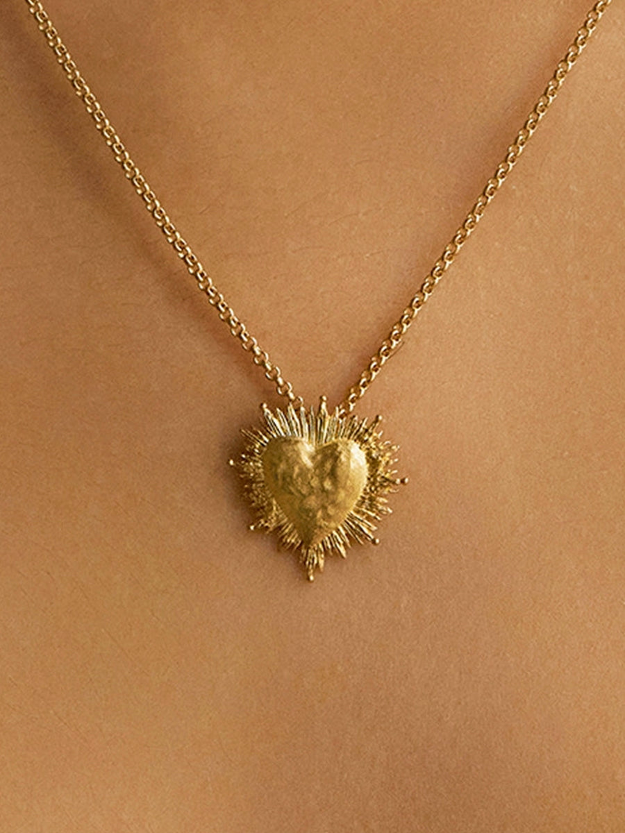 Flaming Heart Necklace