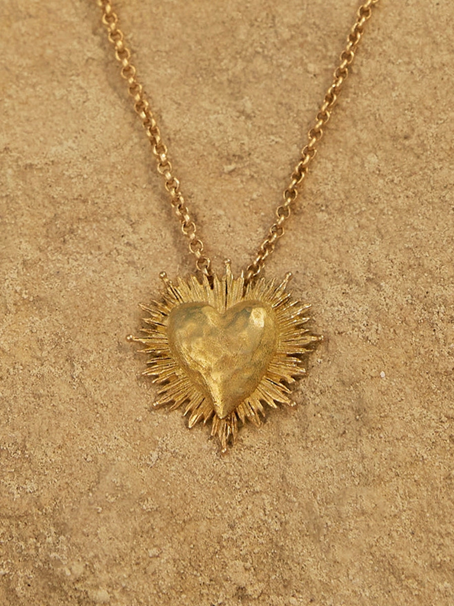 Flaming Heart Necklace
