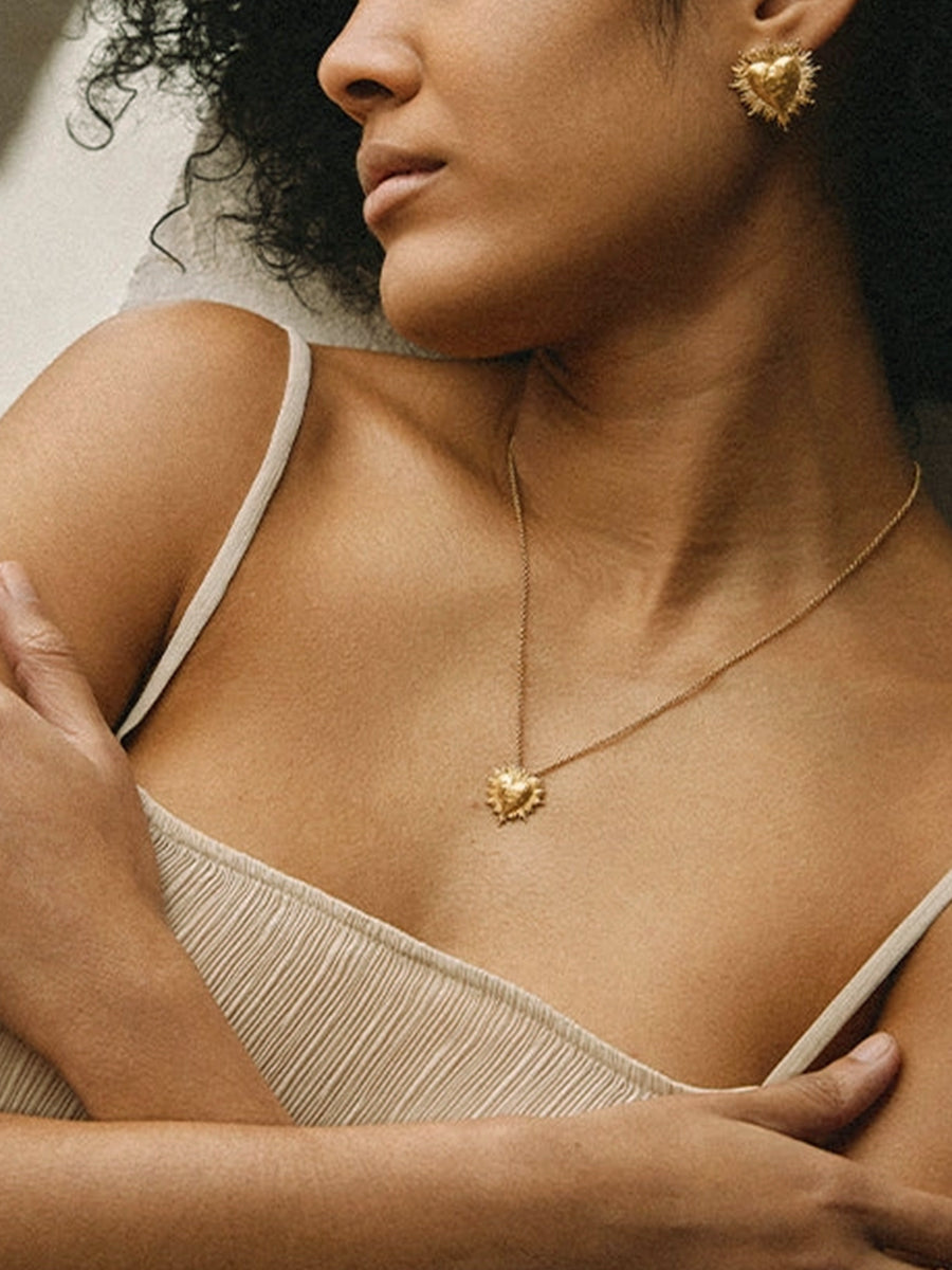 Flaming Heart Necklace
