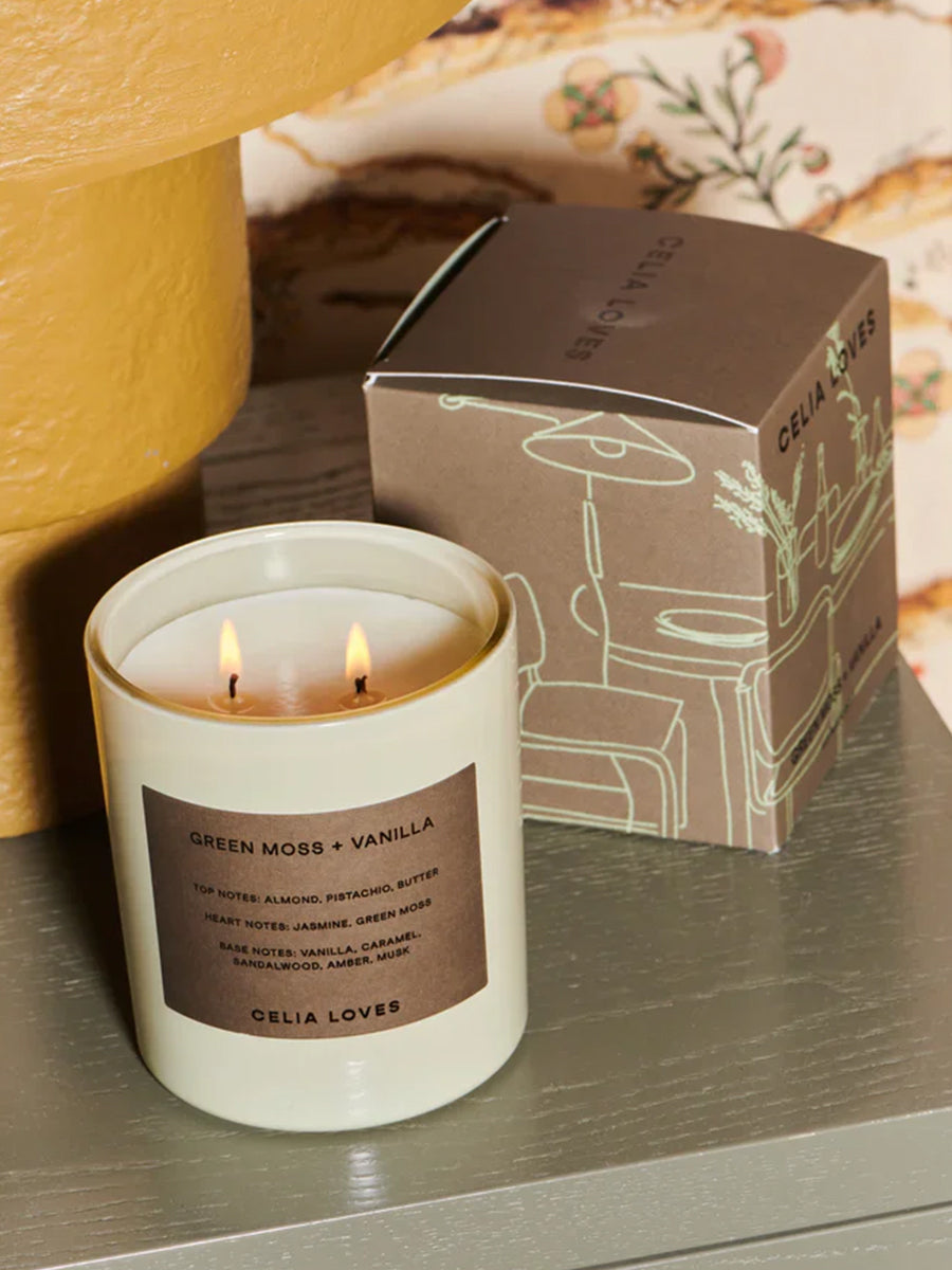 Green Moss & Vanilla Candle 395g