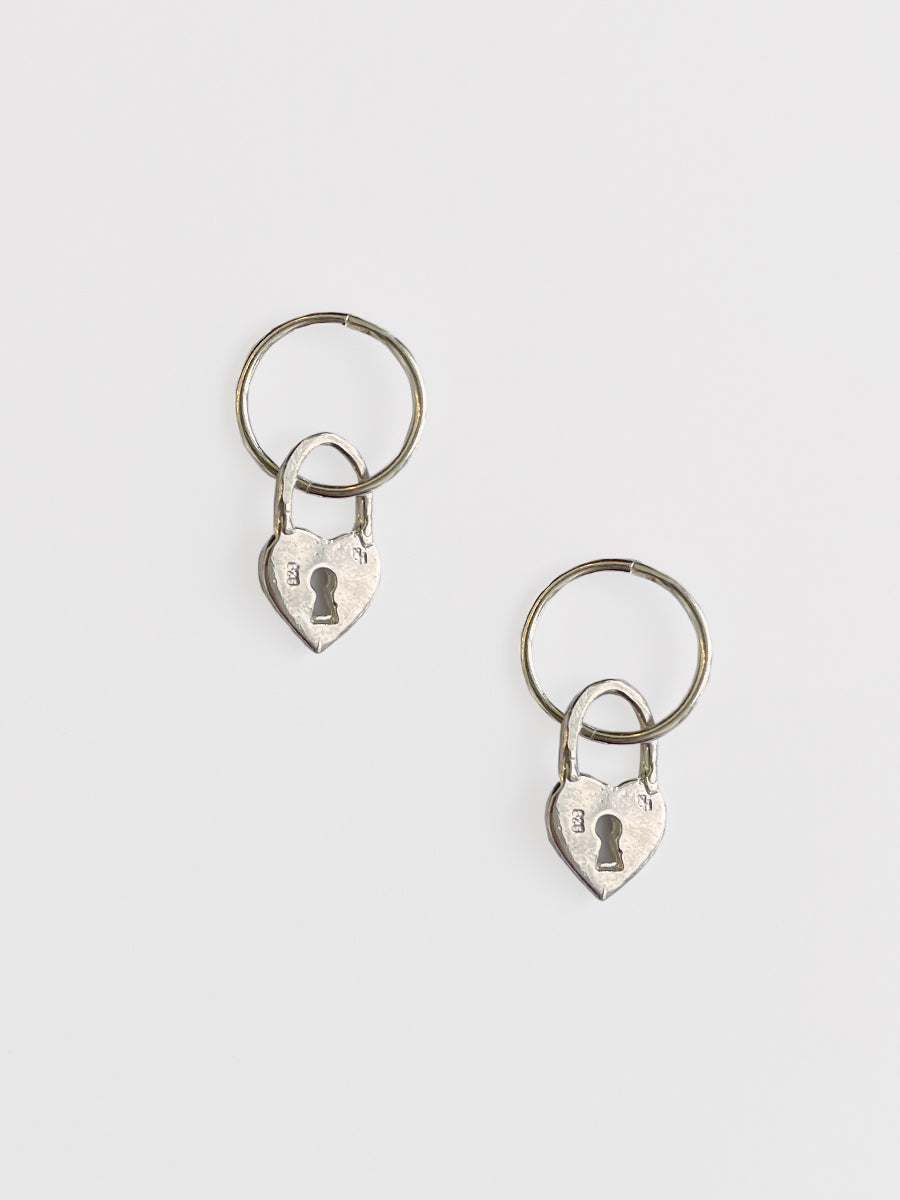 Love Lock Earrings Silver