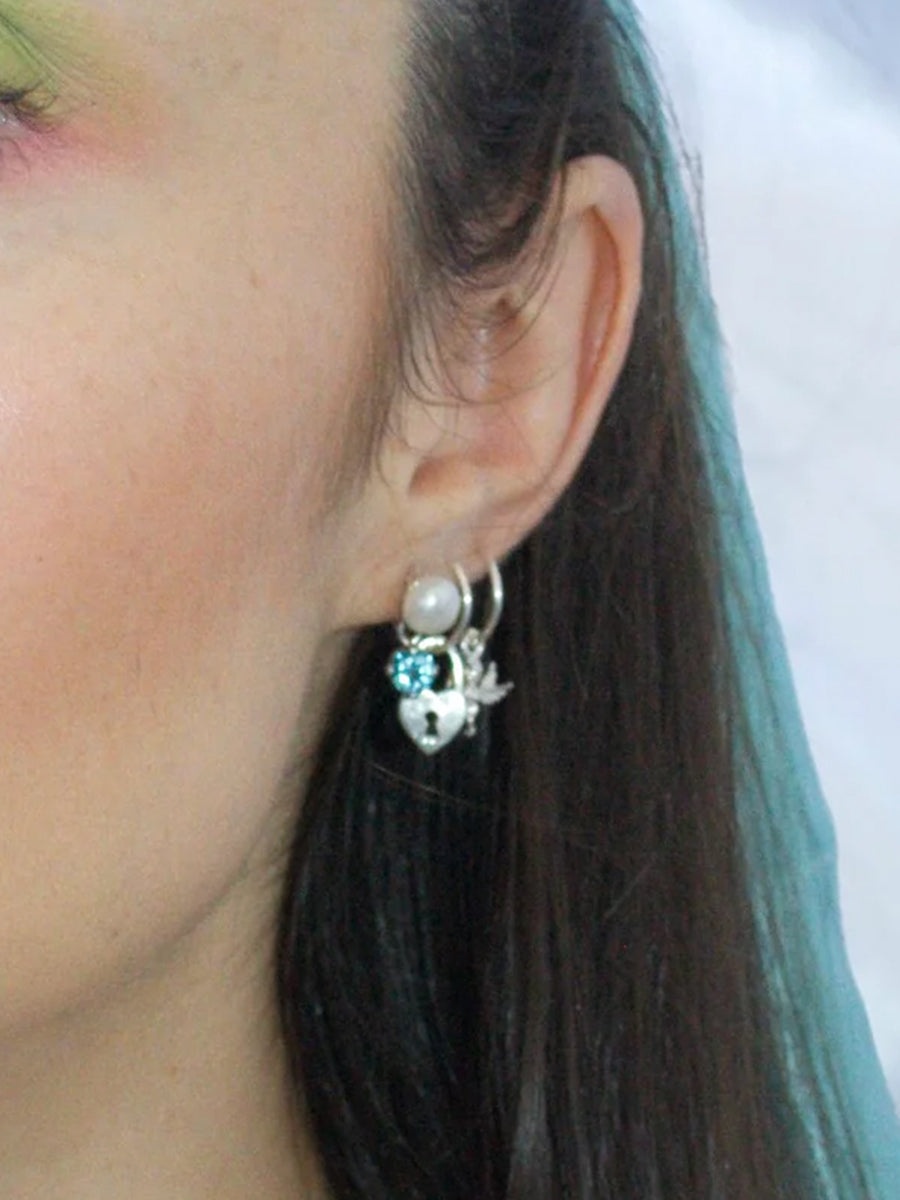 Love Lock Earrings Silver