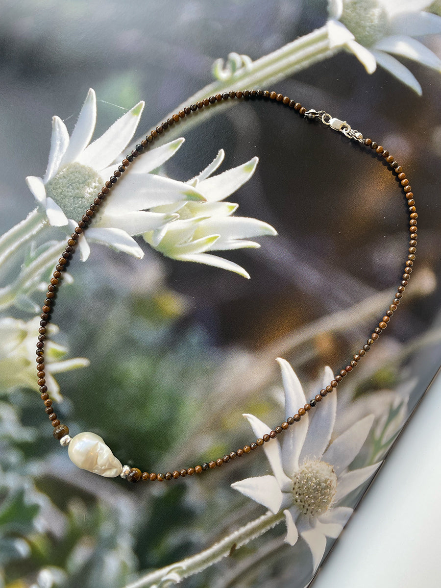 Mini Solar Necklace Tigers Eye