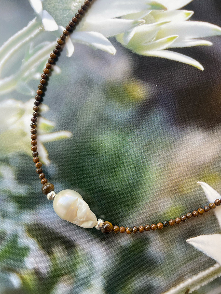 Mini Solar Necklace Tigers Eye