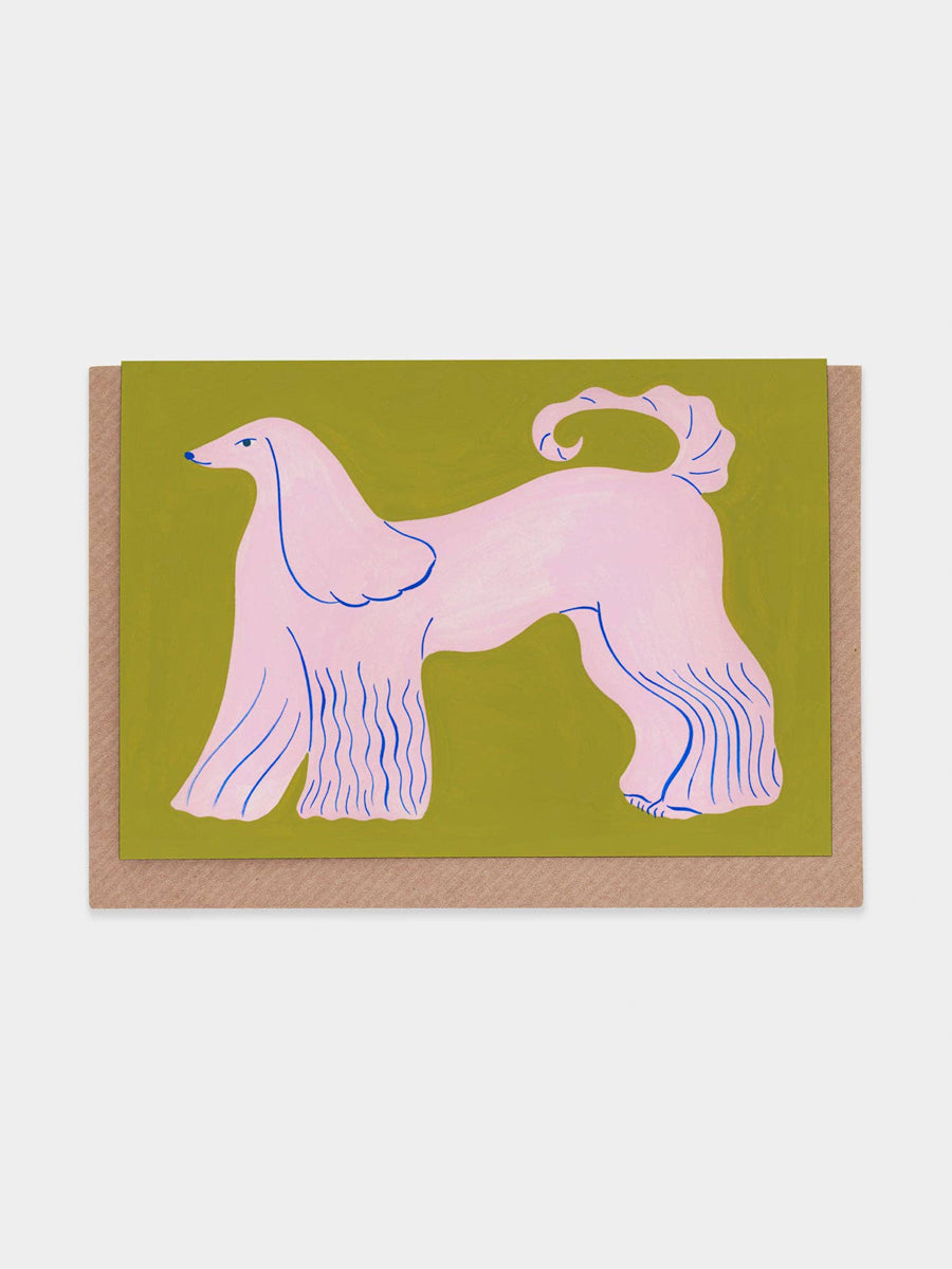 Pink Hound Greeting Card