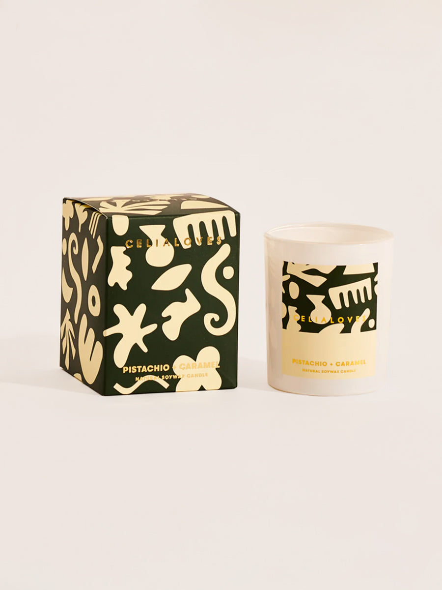 Pistachio & Caramel Candle 195g