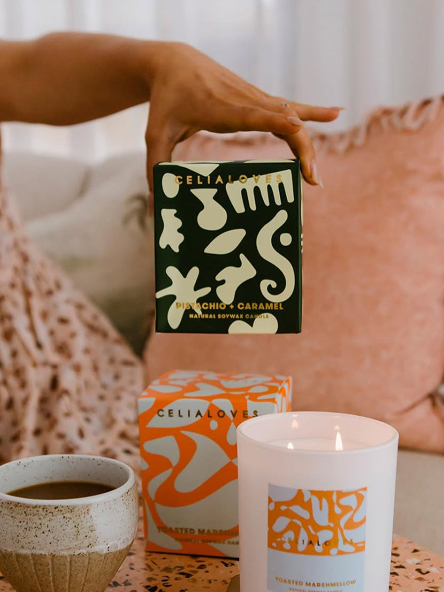 Pistachio & Caramel Candle 195g