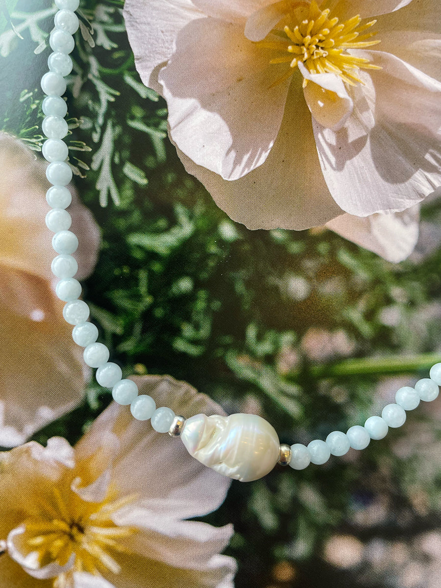 Solar Necklace Aquamarine