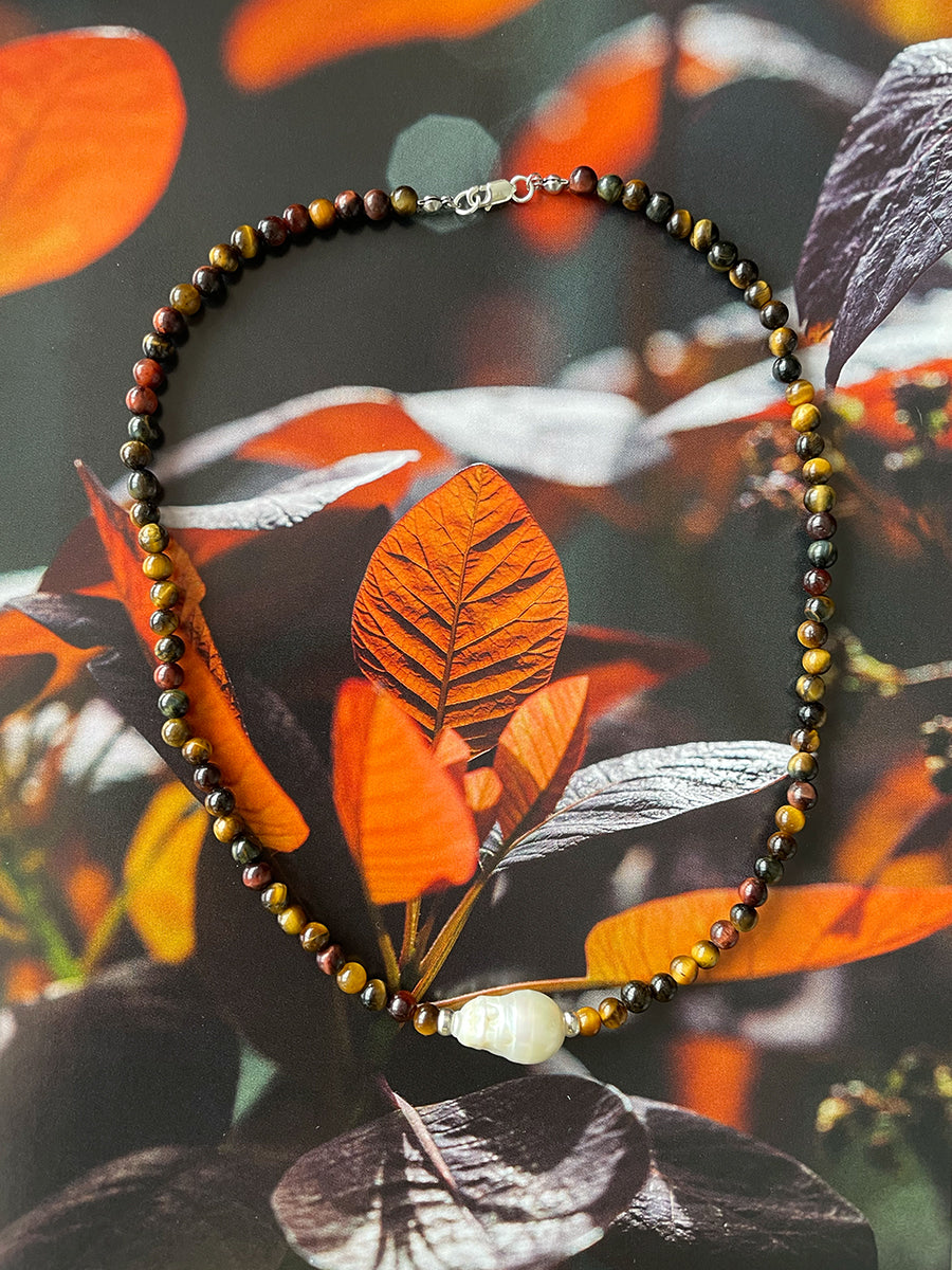 Solar Necklace Tigers Eye