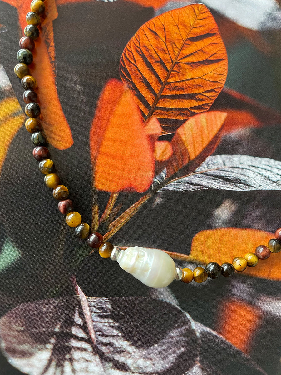 Solar Necklace Tigers Eye