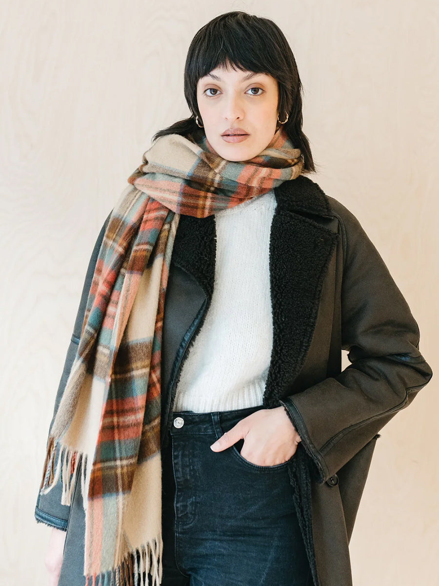Wool Scarf Antique Tartan