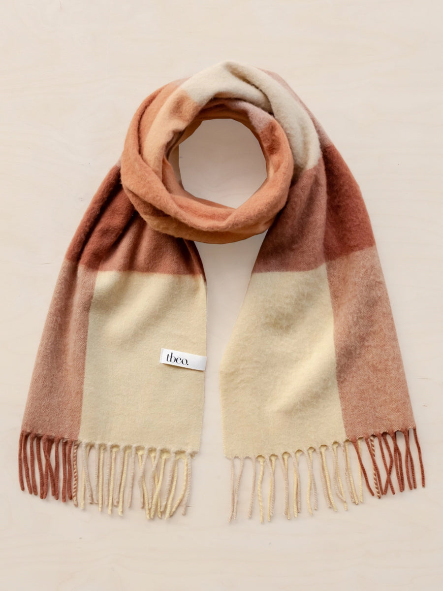 Wool Scarf Block Check