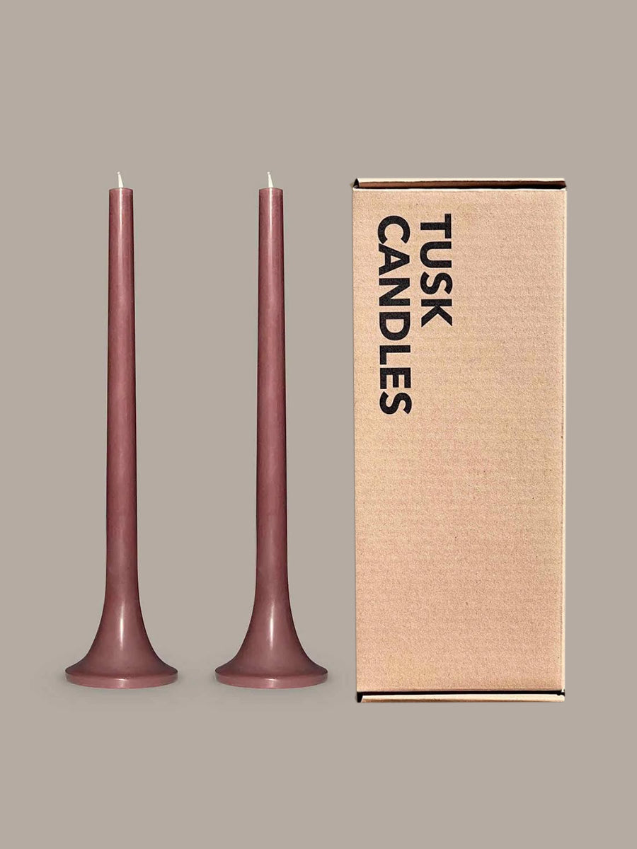 Tusk Candle Set of 2 Chocolate
