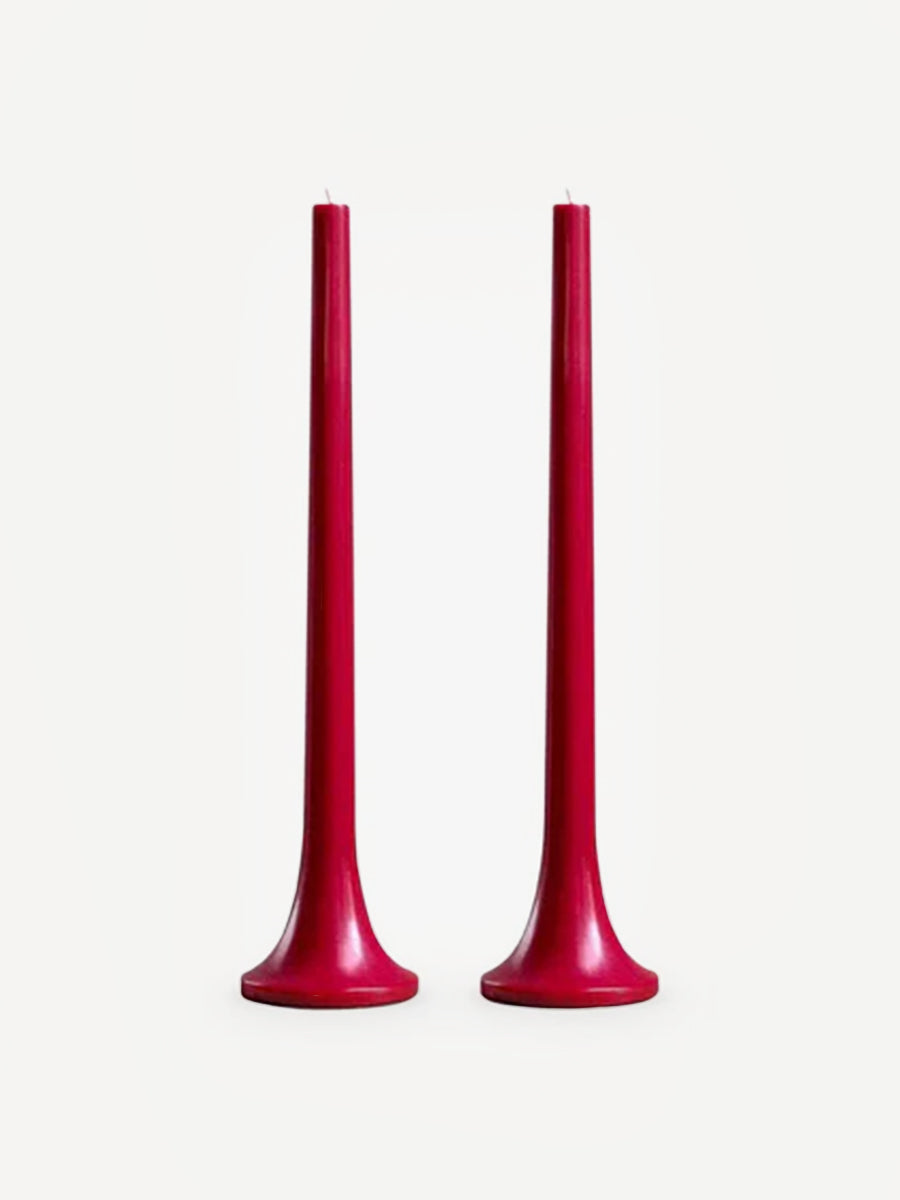 Tusk Candle Set of 2 Chilly Red