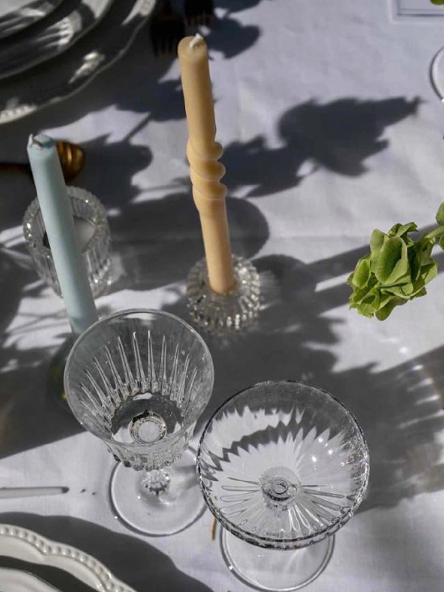 Twist Dinner Candle Pale Yellow